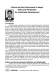 Culture and the Environment in Nepal: Policy and Perspective for Sustainable Development / Ghimere, Namaraj, Author  in प्रशासन [Prashasan]: The Nepalese Journal of Public Administration