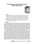 Decentralization in Nepal: Review of Fiscal Decentralization Policy / Ghimere, Namaraj, Author in प्रशासन [Prashasan]: The Nepalese Journal of Public Administration 119 (August - Novembe