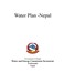 Water plan