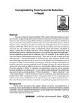 Conceptualizing Poverty and its Reduction in Nepal / Bishal, Bhardhwaj, Author  in प्रशासन [Prashasan]: The Nepalese Journal of Public Administration 117 (December 2010-March 2011). - 10