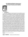 De-politicizing Politicizing Nepals Bureaucracy: The road to bureaucratic stability / Pokharel, Kushal, Author  in प्रशासन [Prashasan]: The Nepalese Journal of Public Administration 117