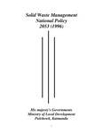Solid Waste Management National Policy 2053(1996)