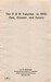 The O and M function in HMG: past, present and future [printed text] / Bomberger, Lee D., Author in प्रशासन [Prashasan]: The Nepalese Journal of Public Administration 30 (March 1981). -