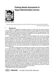 Training Needs Assessment in Nepal Administration Service / Sapkota, Ram Prasad, Author in प्रशासन [Prashasan]: The Nepalese Journal of Public Administration 119 (August - November 2011)