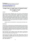 Foreign trade as a major aspect of national security: does it apply to Nepal