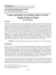 Causes and Effects of Variation Orders in Water Supply Projects in Nepal