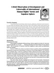 A Brief Observation of Development and University of International Human Rights Norm and Nepalese Sphere / Khadka, Arjun Kumar, Author  in प्रशासन [Prashasan]: The Nepalese Journal of P