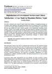 Digitization of government services and citizen satifaction : a case study in Dhankuta District, Nepal