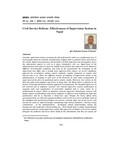 Civil service reform: effectiveness of supervision system in Nepal / Pokharel, Lakshman Kumar in प्रशासन [Prashasan]: The Nepalese Journal of Public Administration (105 2063